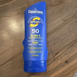 Coppertone SPORT Body Sunscreen SPF 50 Lotion Water Resistant Regular 4 in 1 NEW